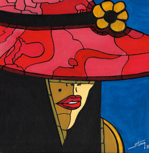 Projet "ELLES ONT TOUTES UN GRAIN !", peintures à l'acrylique, 30x30 cm par STOON 2024.