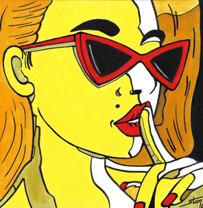 Projet "ELLES ONT TOUTES UN GRAIN !", peintures à l'acrylique, 30x30 cm par STOON 2024.